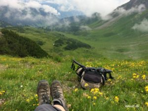 Bjergvandring udsigt østrig rätikon